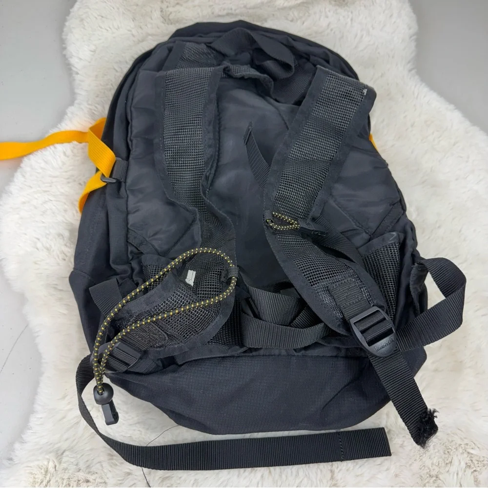 Timberland Black and‎ Yellow Backpack Y2K